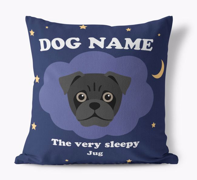 Very Sleepy: Personalized {breedFullName} Canvas Pillow